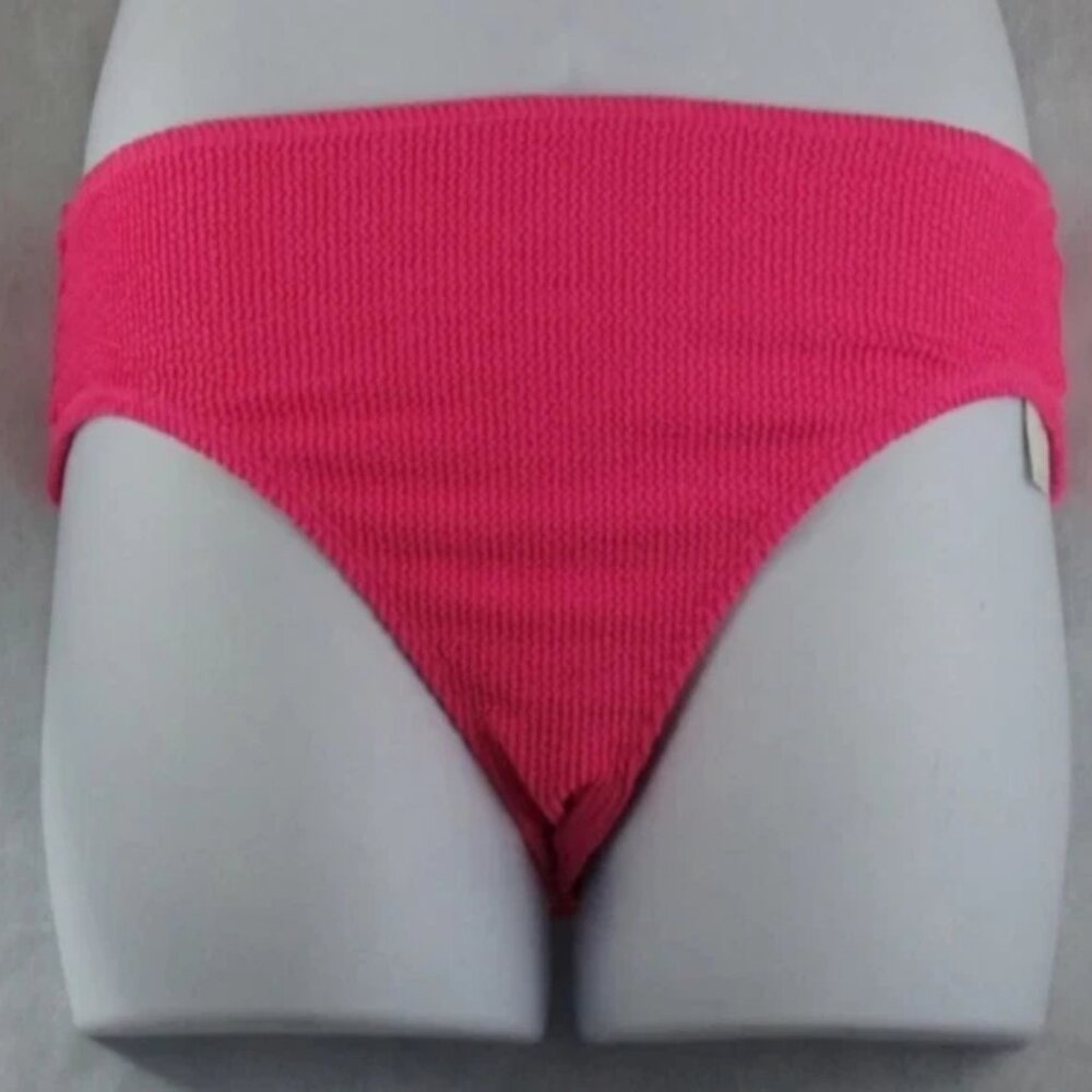 Bar III Women's High Leg High Rise Bikini Bottom Swimsuit, Candy Kiss Pink